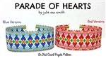 Julie Ann Smith Designs - PARADE OF HEARTS - Odd Count Peyote Bracelet - 11/0 Delica Bead Kit