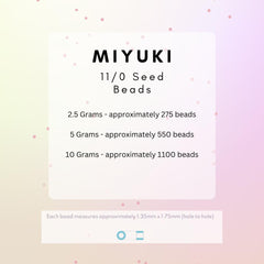 Collection image for: Miyuki 11/0 Seed Beads