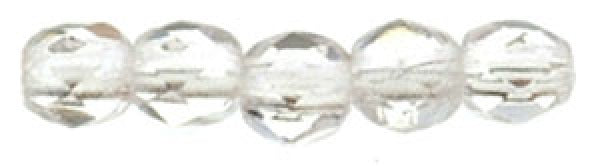 Czech Fire Polished 2mm Round Bead - 1-02-0003-2 - Crystal - 50 Bead Package