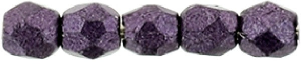 Czech Fire Polished 2mm Round Bead - 1-02-04B02-76 - Saturated Metallic Tawny Port - 50 Bead Package
