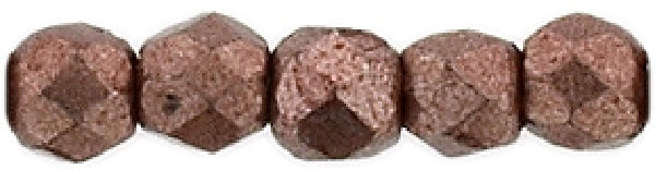 Czech Fire Polished 2mm Round Bead - 1-02-04B04-41- Saturated Metallic Butterum - 50 Bead Package
