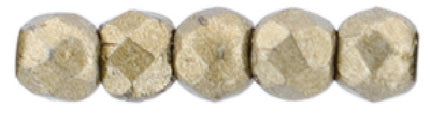 Czech Fire Polished 2mm Round Bead - 1-02-05A01-45 - Saturated Metallic Emperador - 50 Bead Package