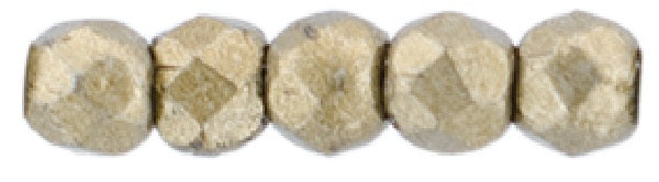 Czech Fire Polished 2mm Round Bead - 1-02-05A01-45 - Saturated Metallic Emperador - 50 Bead Package