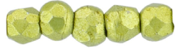 Czech Fire Polished 2mm Round Bead - 1-02-05A03-63 - Saturated Metallic Meadowlark - 50 Bead Package