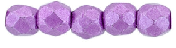 Czech Fire Polished 2mm Round Bead - 1-02-05A10-74 - Saturated Metallic Spring Crocus - 50 Bead Package