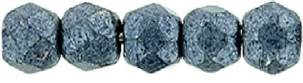 Czech Fire Polished 2mm Round Bead - 1-02-77061-67 - Saturated Metallic Niagara - 50 Bead Package