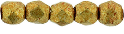 Czech Fire Polished 2mm Round Bead - 1-02-77063-50 - Saturated Metallic Flame - 50 Bead Package