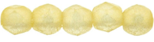 Czech Fire Polished 2mm Round Bead - 1-02-79081CR-84 - Sueded Gold Lame- 50 Bead Package