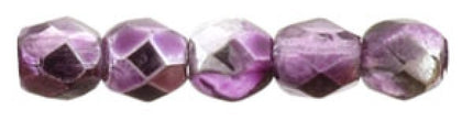 Czech Fire Polished 2mm Round Bead - 1-02-K5203-21 - Mirror Orchid - 50 Bead Package