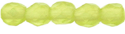Czech Fire Polished 2mm Round Bead - 1-02-MSG5023-88 - Sueded Gold Olivine- 50 Bead Package