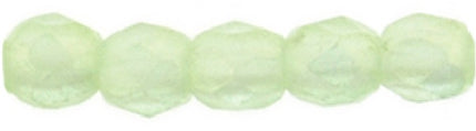 Czech Fire Polished 2mm Round Bead - 1-02-MSG5050-89 - Sueded Gold Peridot- 50 Bead Package