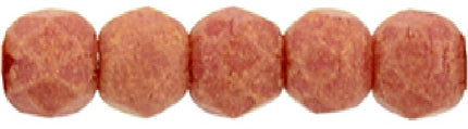 Czech Fire Polished 2mm Round Bead - 1-02-PS1002-31 - Pacifica Strawberry - 50 Bead Package
