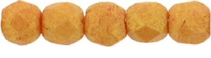 Czech Fire Polished 2mm Round Bead - 1-02-PS1004-32 - Pacifica Tangerine - 50 Bead Package