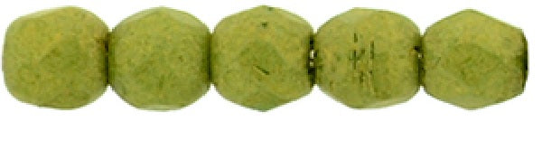 Czech Fire Polished 2mm Round Bead - 1-02-PS1005-24 - Pacifica Avocado - 50 Bead Package