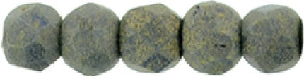 Czech Fire Polished 2mm Round Bead - 1-02-PS1007-30 - Pacifica Poppy Seed - 50 Bead Package