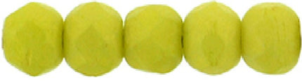Czech Fire Polished 2mm Round Bead - 1-02-PS1010-28 - Pacifica Honeydew - 50 Bead Package