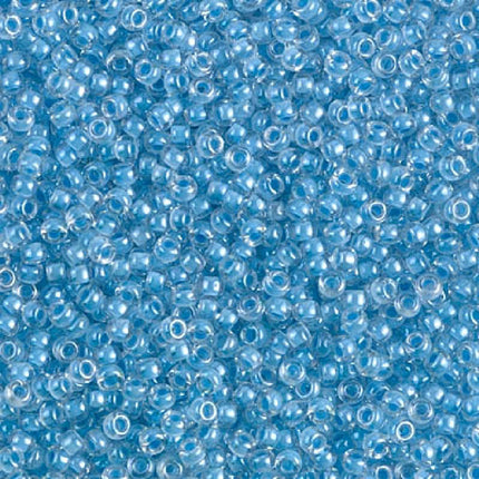 Miyuki 11/0 Seed Beads - 11-221 - Sky Blue Lined Crystal