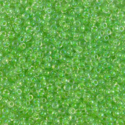 Miyuki 11/0 Seed Beads - 11-228 - Light Green Lined Crystal