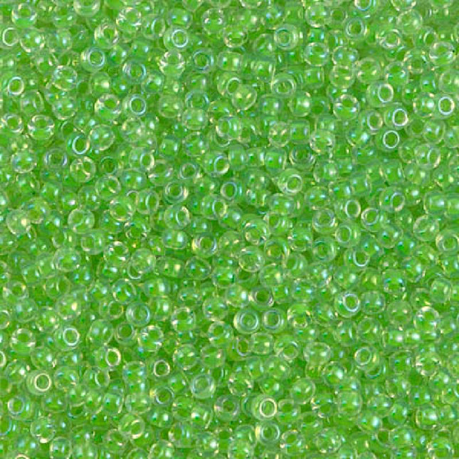 Miyuki 11/0 Seed Beads - 11-228 - Light Green Lined Crystal