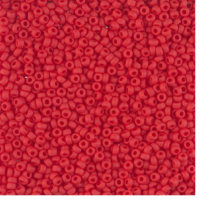 Miyuki 11/0 Seed Beads - 11-408F - Matte Opaque Red