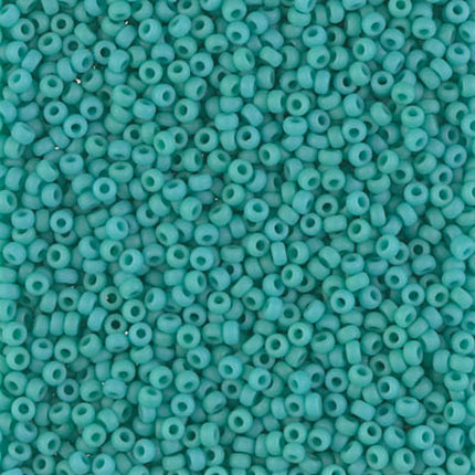 Miyuki 11/0 Seed Beads - 11-412F - Matte Opaque Turquoise Green