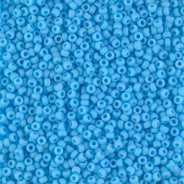 Miyuki 11/0 Seed Beads - 11-413F - Matte Opaque Turquoise Blue
