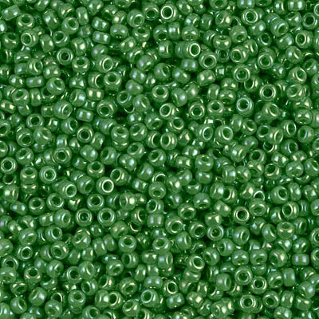 Miyuki 11/0 Seed Beads - 11-480 - Opaque Green AB