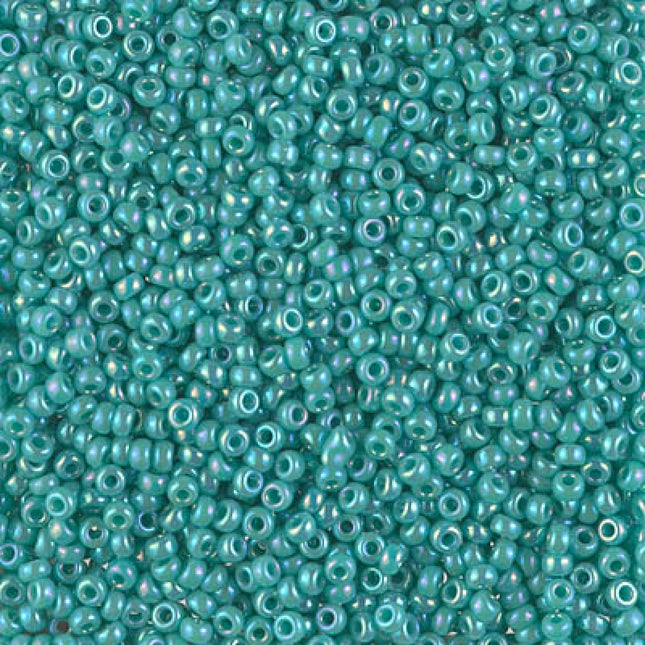 Miyuki 11/0 Seed Beads - 11-481 - Opaque Turquoise Green AB