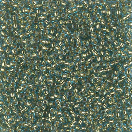 Miyuki 11/0 Seed Beads - 11-953 - 24kt Gold Lined Light Aqua