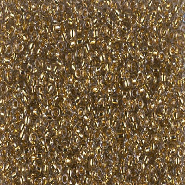 Miyuki 11/0 Seed Beads - 11-955 - 24kt Gold Lined Pale Gray