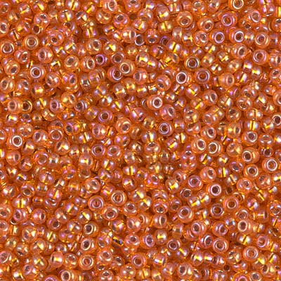 Miyuki 11/0 Seed Beads - 11-1008 - Silver Lined Orange AB