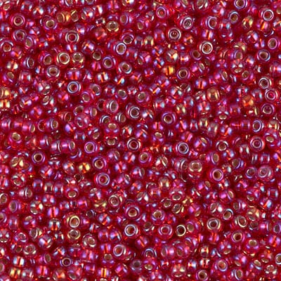 Miyuki 11/0 Seed Beads - 11-1010 - Silver Lined Flame Red AB