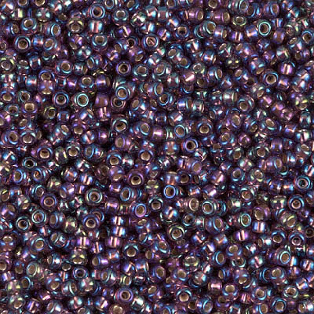 Miyuki 11/0 Seed Beads - 11-1013 - Silverlined Dark Smoky Amethyst AB