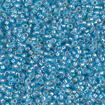 Miyuki 11/0 Seed Beads - 11-1018 - Silver Lined Aqua AB