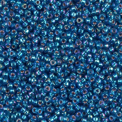 Miyuki 11/0 Seed Beads - 11-1025 - Silver Lined Capri Blue AB