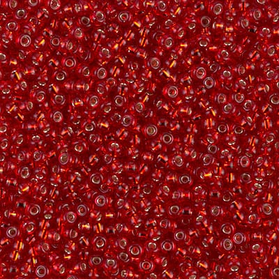 Miyuki 11/0 Seed Beads - 11-011 - Silver Lined Ruby