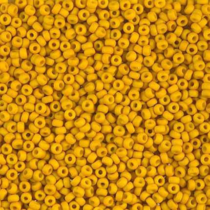 Miyuki 11/0 Seed Beads - 11-1233 - Matte Opaque Mustard