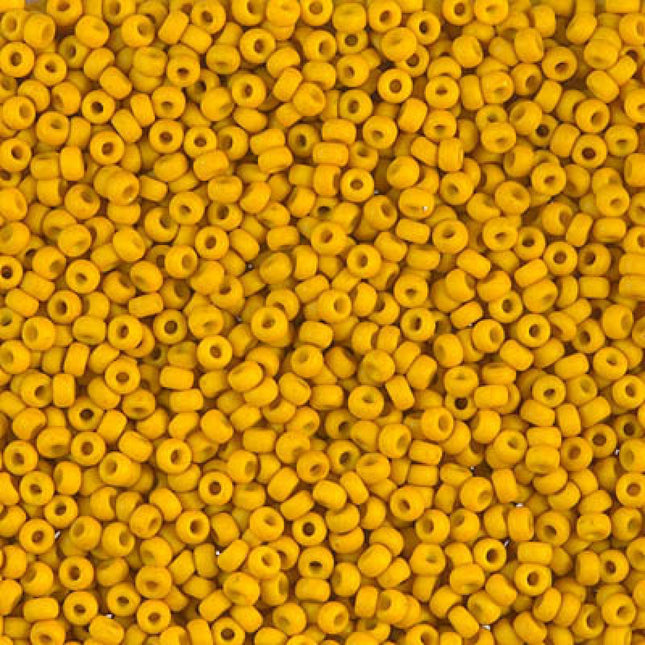 Miyuki 11/0 Seed Beads - 11-1233 - Matte Opaque Mustard