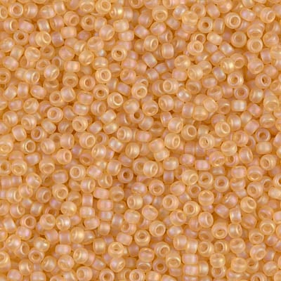 Miyuki 11/0 Seed Beads - 11-132FR - Matte Transparent Light Amber AB