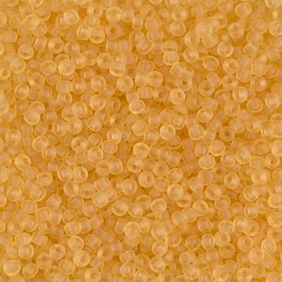Miyuki 11/0 Seed Beads - 11-132F - Matte Transparent Light Amber