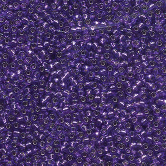 Miyuki 11/0 Seed Beads - 11-1344 - Dyed Silverlined Purple