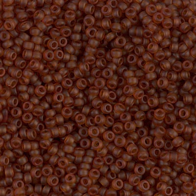 Miyuki 11/0 Seed Beads - 11-134F - Matte Transparent Dk Amber