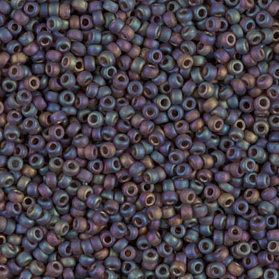 Miyuki 11/0 Seed Beads - 11-135FR - Matte Transparent Root Beer AB