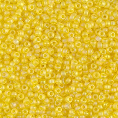 Miyuki 11/0 Seed Beads - 11-136FR - Matte Transparent Yellow AB