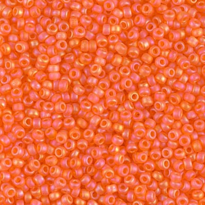 Miyuki 11/0 Seed Beads - 11-138FR - Matte Transparent Orange AB