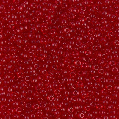 Miyuki 11/0 Seed Beads - 11-141 - Transparent Red