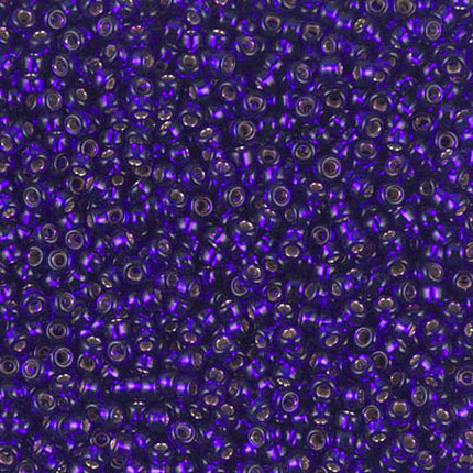 Miyuki 11/0 Seed Beads - 11-1427 - Dyed Silverlined Dark Violet