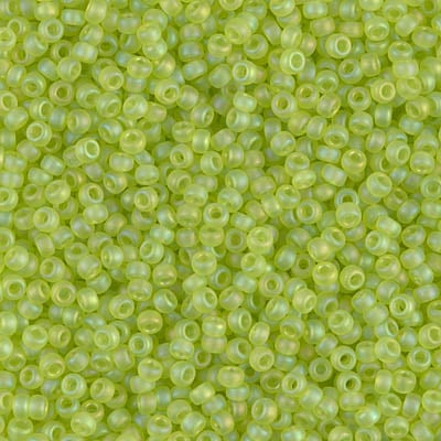 Miyuki 11/0 Seed Beads - 11-143FR - Matte Transparent Chartreuse AB