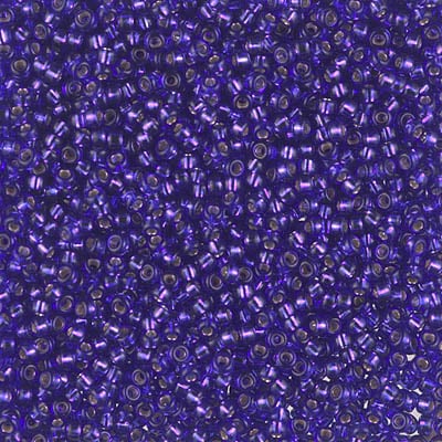 Miyuki 11/0 Seed Beads - 11-1446 - Dyed Silver Lined Royal Purple