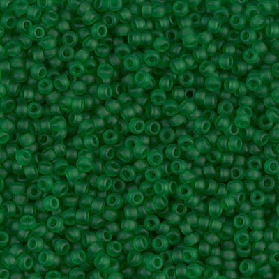 Miyuki 11/0 Seed Beads - 11-146F - Matte Transparent Green